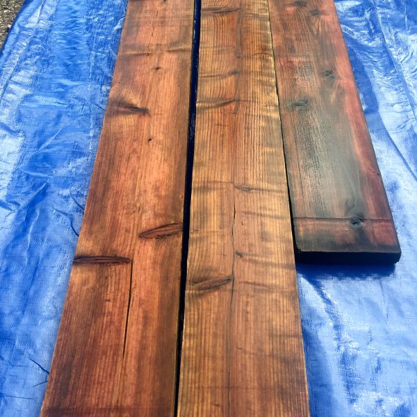 Reclaimed Redwood Lumber Post 86" x 3 1/4" x 3 1/4" ; Reclaimed Lumber