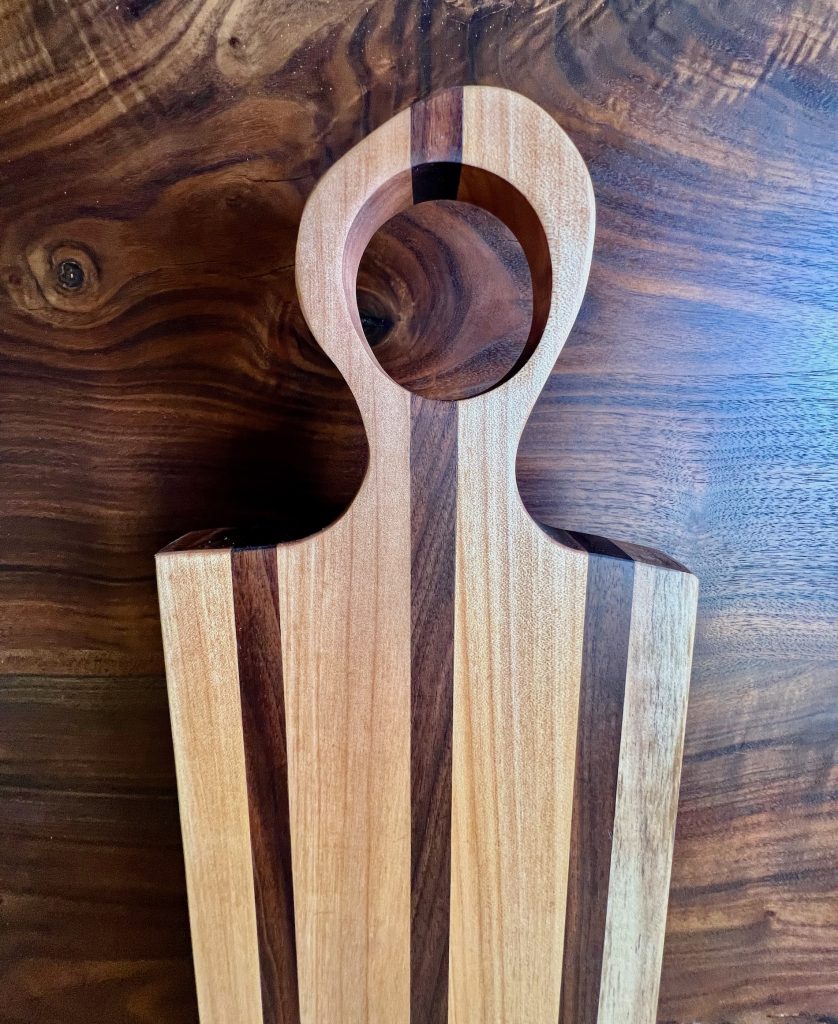 Walnut and Maple Cutting Board Charcuterie Board FrisonLogue Hardwoods